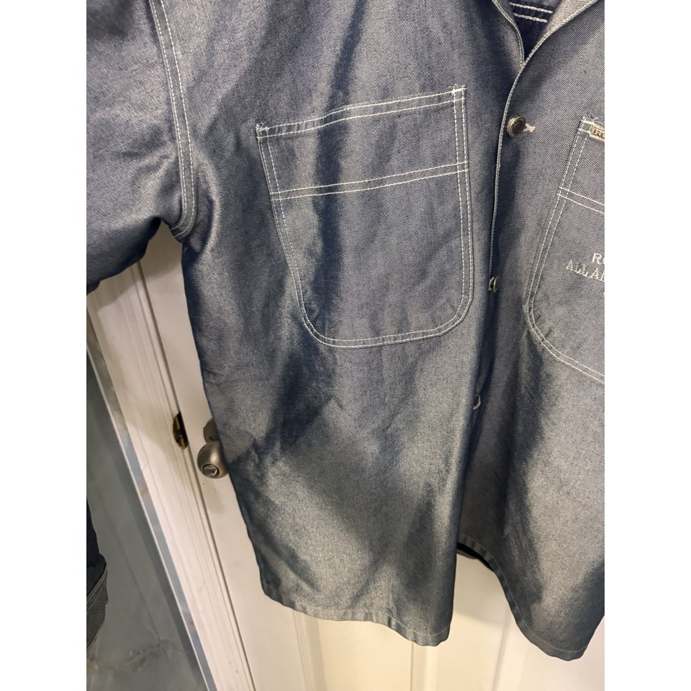 Vintage Rocawear Denim Shacket Mens L Cotton Embroidered Shirt Jacket Streetwear - Picture 5 of 12